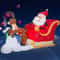 8268in Christmas Inflatable Santa Sleigh With Reindeer LED Outdoor Holiday Decoration 5