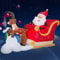 8268in Christmas Inflatable Santa Sleigh With Reindeer LED Outdoor Holiday Decoration 5
