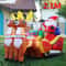 8268in Christmas Inflatable Santa Sleigh With Reindeer LED Outdoor Holiday Decoration 7
