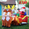 8268in Christmas Inflatable Santa Sleigh With Reindeer LED Outdoor Holiday Decoration 7