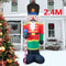 9449in Inflatable Nutcracker Christmas Decoration LED Light Outdoor Holiday Display 0