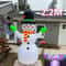 8661in Rotating Snowman Christmas Inflatable With LED Lights Outdoor Holiday Decoration 0