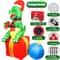 72in Christmas Inflatable Dinosaur With LED Lights Outdoor Holiday Yard Decoration 4