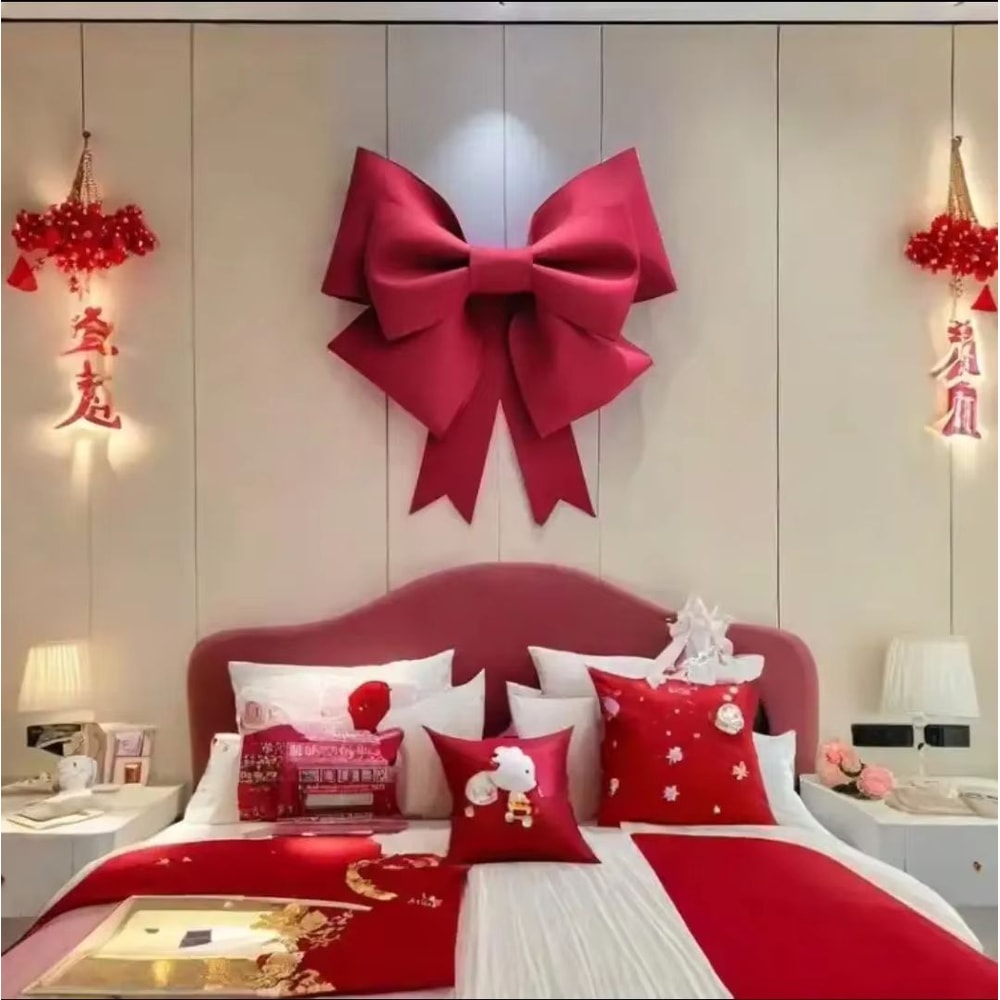 Giant Christmas Bow DIY Kit For Front Door Tree Party Decoration 2