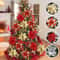 Glitter Artificial Christmas Flowers Tree Ornaments For Festive Holiday Decor 0