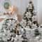 Glitter Artificial Christmas Flowers Tree Ornaments For Festive Holiday Decor 4