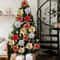 Glitter Artificial Christmas Flowers Tree Ornaments For Festive Holiday Decor 5