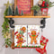 2PCS Gingerbread Christmas Kitchen Towels Set Festive Holiday Dish Cloth Decor 3
