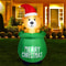 60in Christmas Inflatable Bear With Gift Bag LED Outdoor Holiday Yard Decoration 1