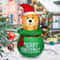 60in Christmas Inflatable Bear With Gift Bag LED Outdoor Holiday Yard Decoration 2