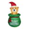 60in Christmas Inflatable Bear With Gift Bag LED Outdoor Holiday Yard Decoration 6