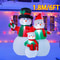 72in Snowman Family Christmas Inflatable With LED Lights Outdoor Holiday Yard Decoration 0