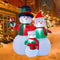 72in Snowman Family Christmas Inflatable With LED Lights Outdoor Holiday Yard Decoration 2