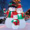 72in Snowman Family Christmas Inflatable With LED Lights Outdoor Holiday Yard Decoration 3