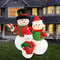 72in Snowman Family Christmas Inflatable With LED Lights Outdoor Holiday Yard Decoration 5