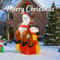 8268in Christmas Inflatable Santa In Chimney With Penguin LED Outdoor Holiday Decoration 4