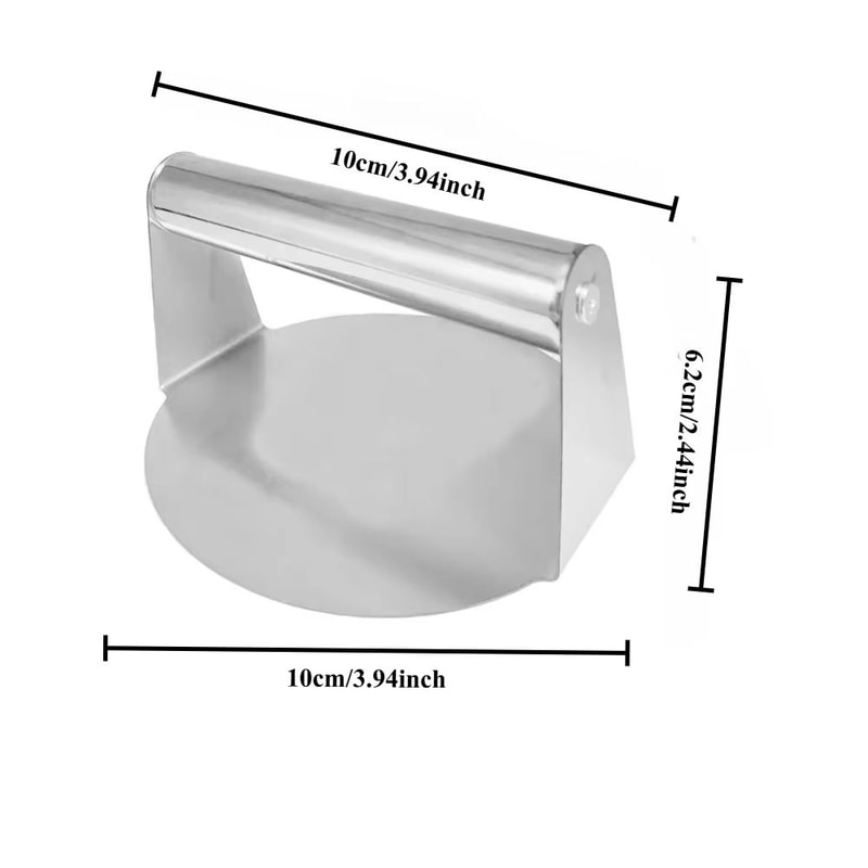 Stainless Steel Smash Burger Press Heavy Duty Non Stick Patty Smasher For BBQ Grilling 6