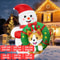 72in Christmas Inflatable Snowman With Corgi Wreath LED Outdoor Holiday Yard Decoration 0