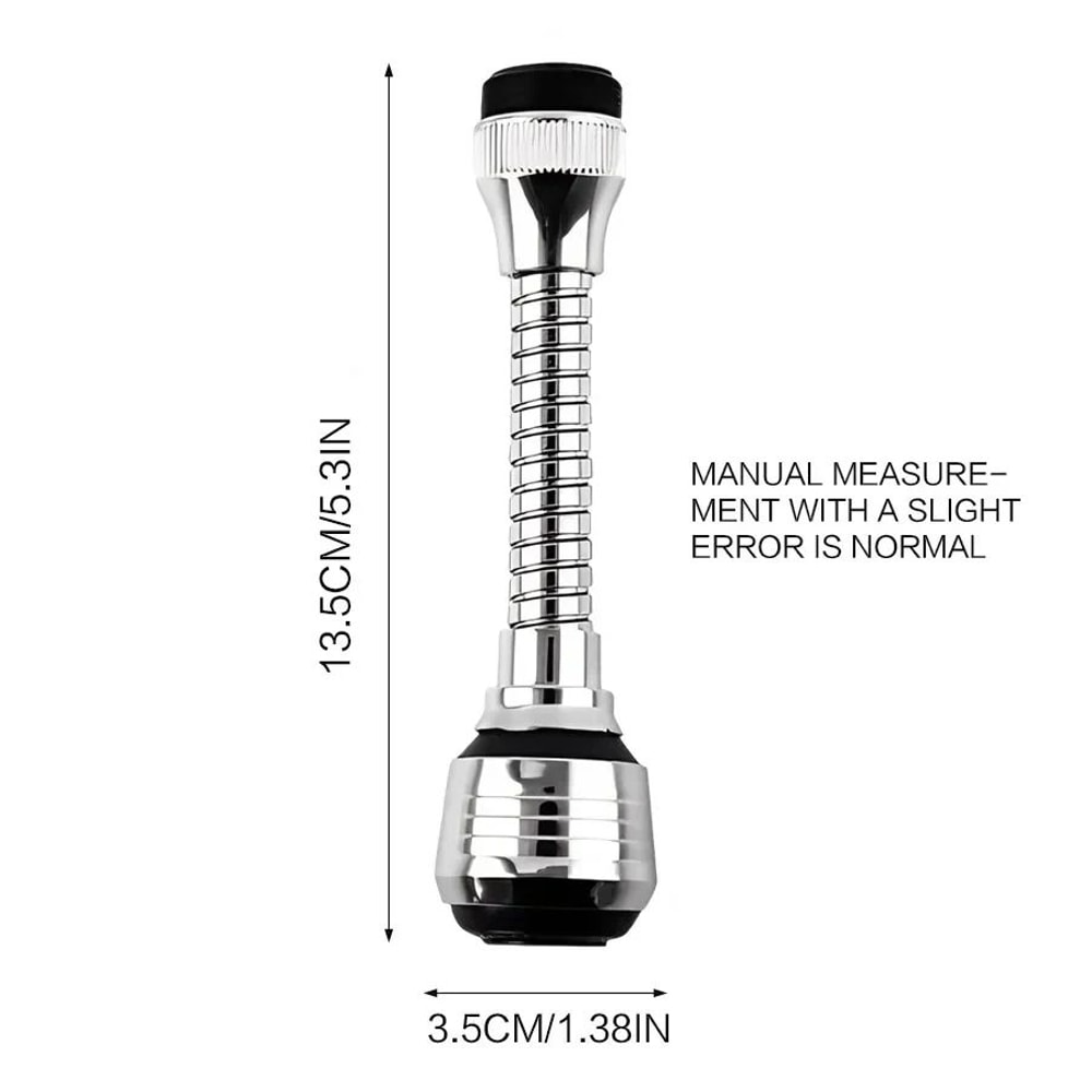 360 Rotating Stainless Steel Faucet Sprayer Extender Water Saving Anti Splash Tap Attachment 1