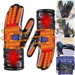 rechargeable heated touchscreen gloves waterproof thermal hand warmers for outdoor winter use