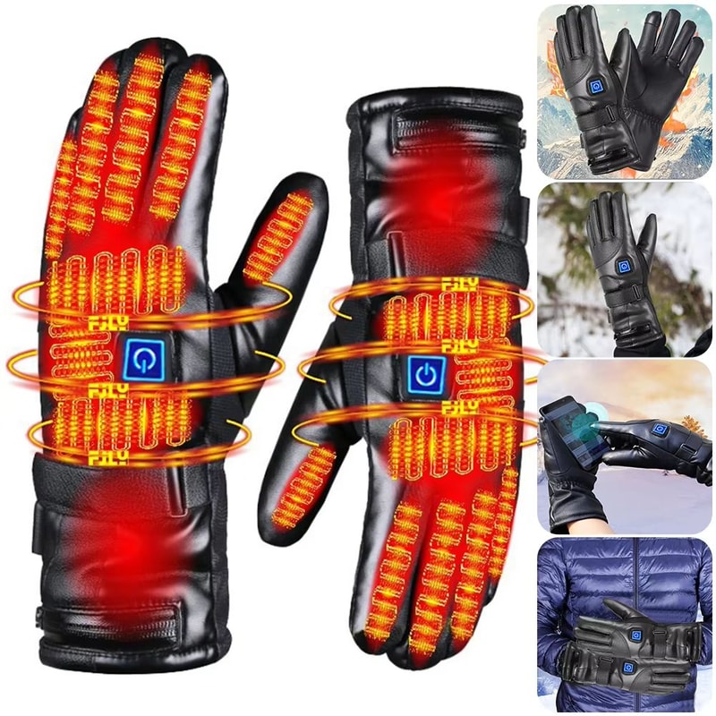 Rechargeable Heated Touchscreen Gloves Waterproof Thermal Hand Warmers For Outdoor Winter Use 0