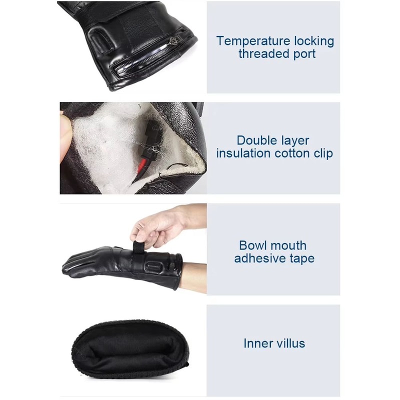 Rechargeable Heated Touchscreen Gloves Waterproof Thermal Hand Warmers For Outdoor Winter Use 4
