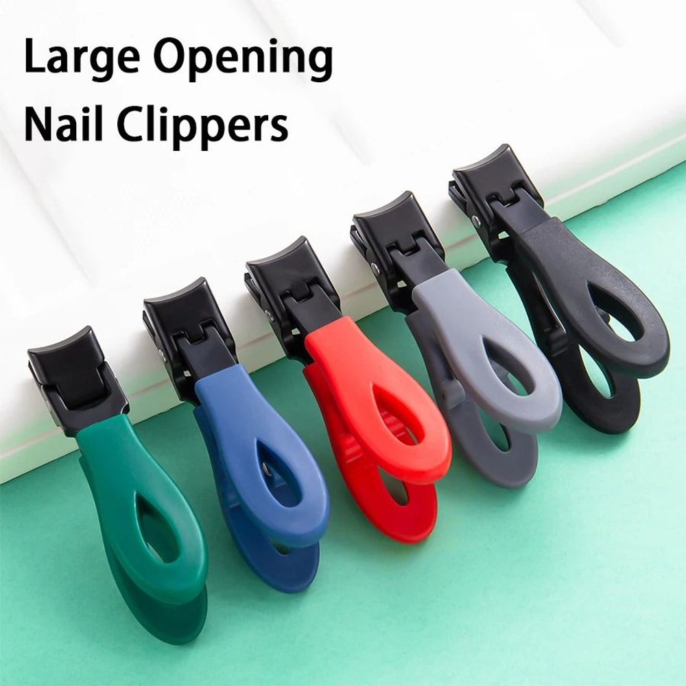 Ultra Sharp Wide Jaw Nail Clippers Stainless Steel Anti Splash Toenail Cutter For Thick Nails 1