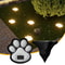 Solar Paw Print LED Garden Lights Waterproof Outdoor Pathway Lawn Decor 0