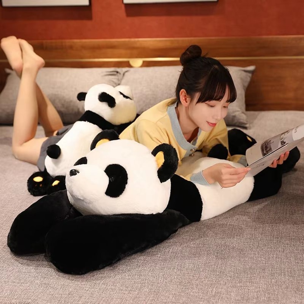 Giant Panda Plush Pillow 60120cm Ultra Soft Cuddle Stuffed Animal Toy 5