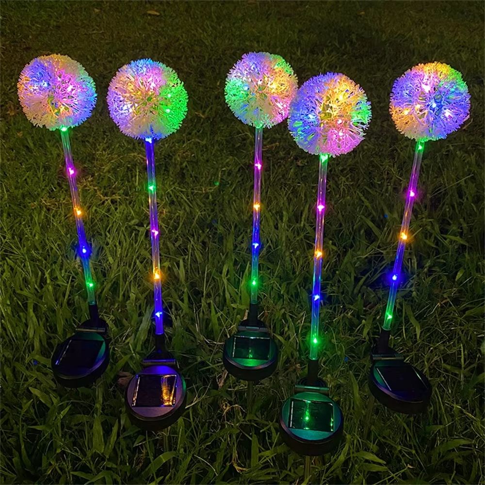 Solar Dandelion Garden Lights Outdoor Waterproof LED Landscape Decor 2