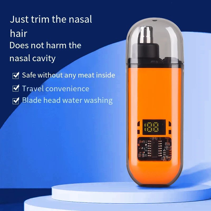 Rechargeable Mini Nose Hair Trimmer Cordless Ear And Facial Grooming Tool 1