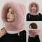 Thermal Plush Winter Hood Scarf With Windproof Face Cover For Outdoor Riding 8