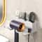 Wall Mounted Hair Dryer Holder Rack No Drill Bathroom Organizer 6