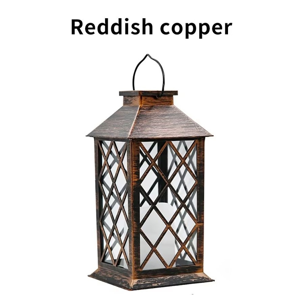 Solar Palace Lantern Outdoor Garden Hanging Light Waterproof Candle Glow Decor 6