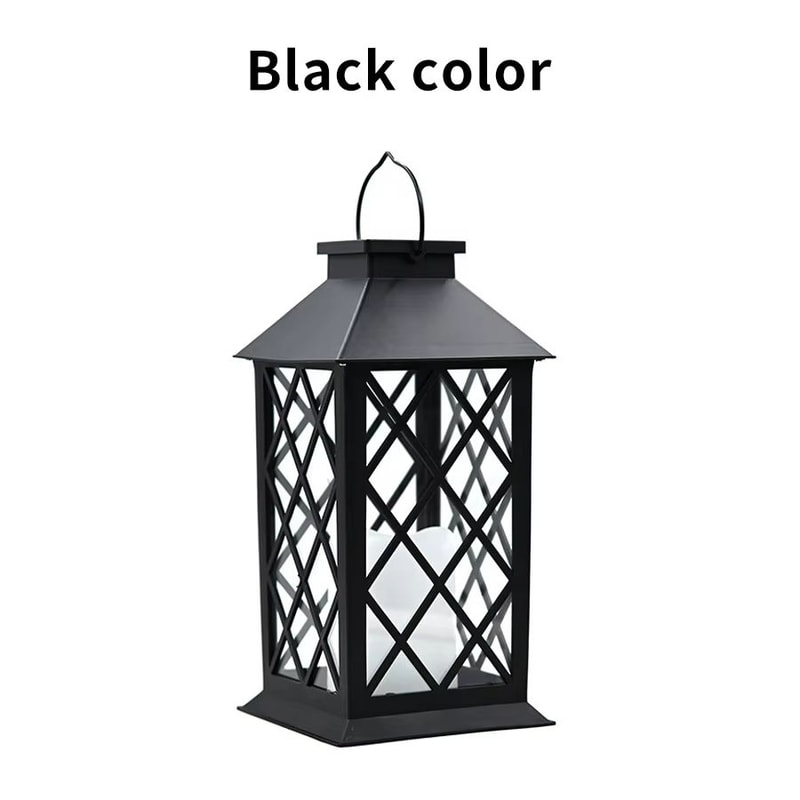 Solar Palace Lantern Outdoor Garden Hanging Light Waterproof Candle Glow Decor 7
