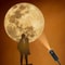 USB Moon And Earth Projection Light Ceiling Atmosphere Night Lamp 3