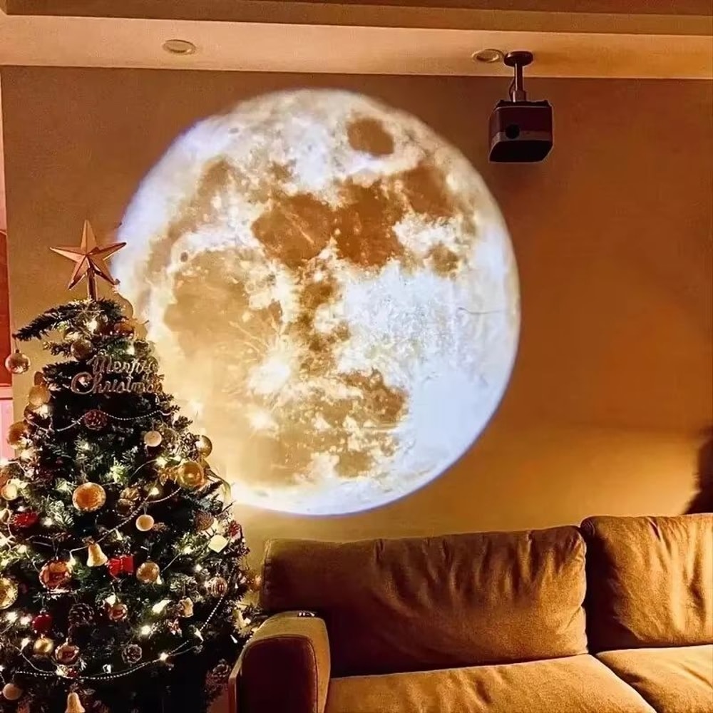 USB Moon And Earth Projection Light Ceiling Atmosphere Night Lamp 5
