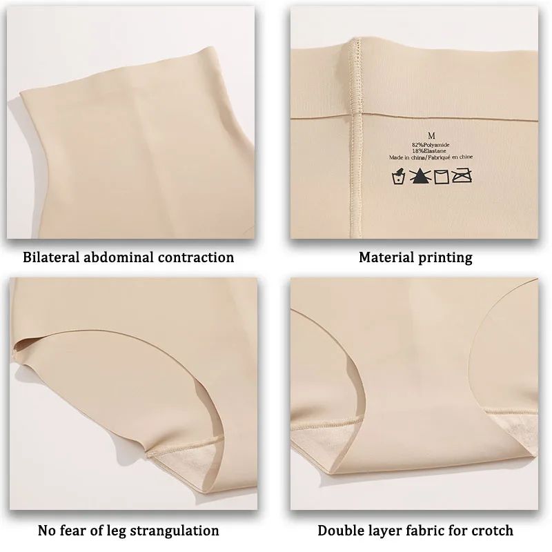 FINETOO High Waist Seamless Tummy Control Shaping Panties For Women 3