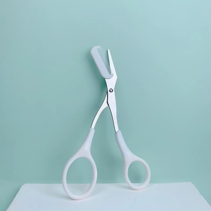 Precision Eyebrow Scissors With Comb Stainless Steel Brow Grooming Tool 8
