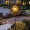 Solar Sun Garden Statue Light With Cracked Glass LED Globe IP65 Waterproof Decor 4