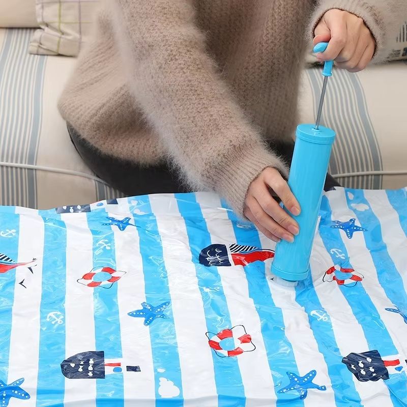 Manual Vacuum Storage Bag Pump Portable Air Extractor For Space Saving Compression 2