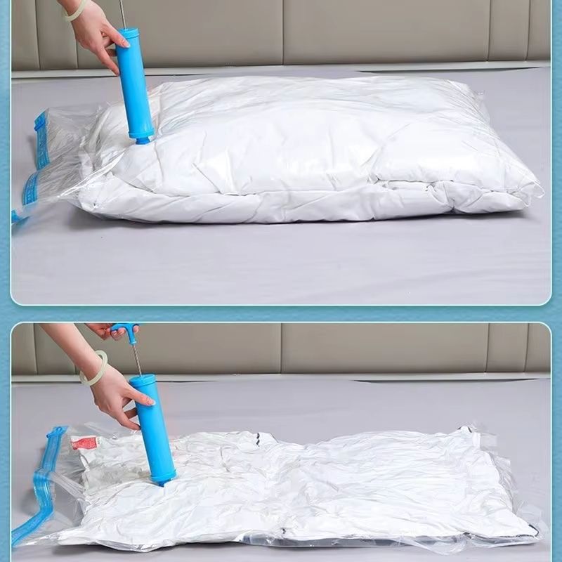 Manual Vacuum Storage Bag Pump Portable Air Extractor For Space Saving Compression 4