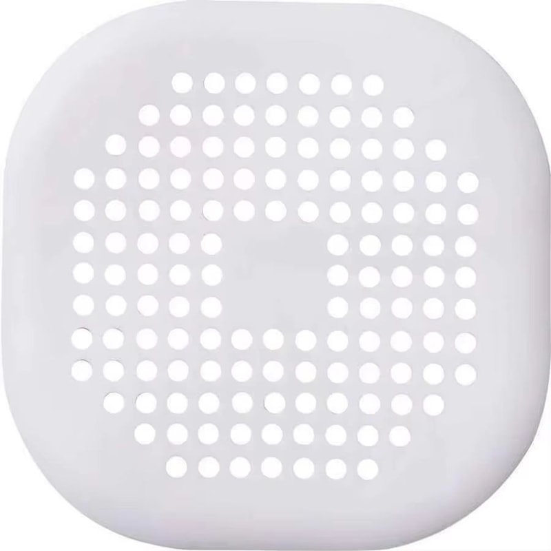 Square Silicone Drain Cover Hair Catcher AntiClog Bathroom Filter Mat 11