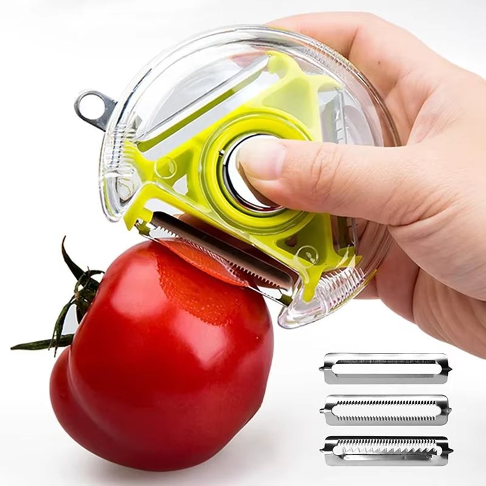 3in1 Vegetable Peeler Slicer Stainless Steel Multifunction Kitchen Tool 0