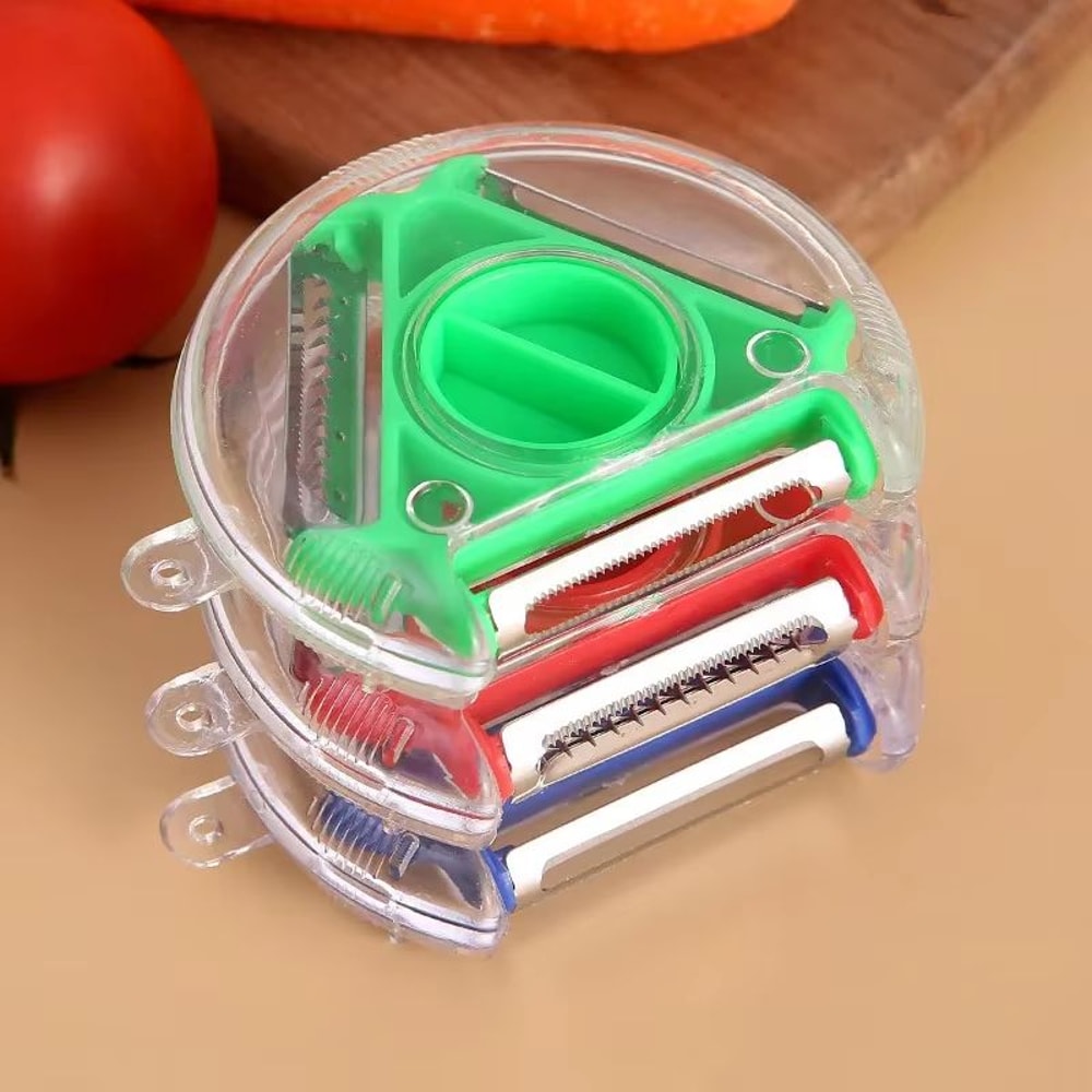 3in1 Vegetable Peeler Slicer Stainless Steel Multifunction Kitchen Tool 4