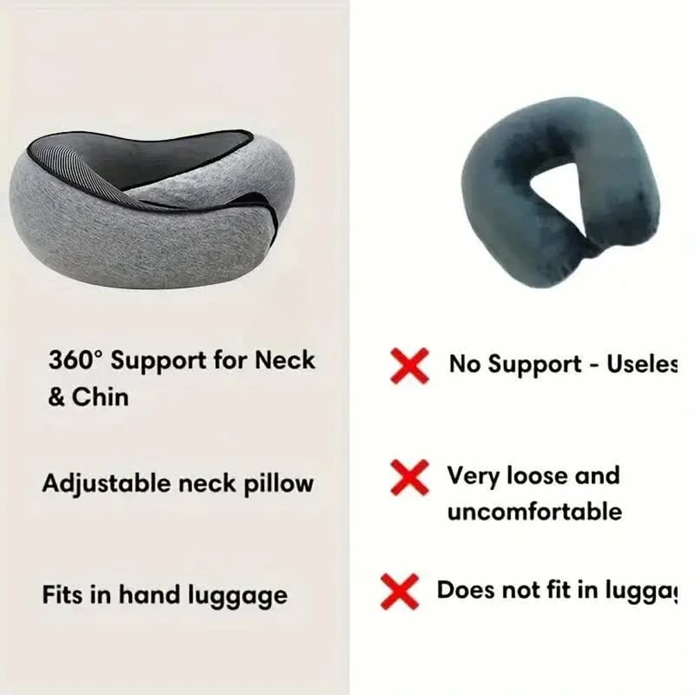 Snail Style Memory Foam Travel Neck Pillow Adjustable UShaped Support Cushion 4