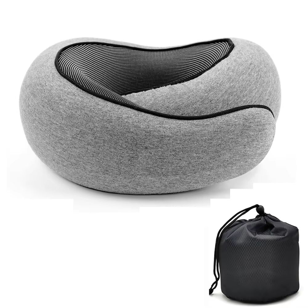 Snail Style Memory Foam Travel Neck Pillow Adjustable UShaped Support Cushion 7