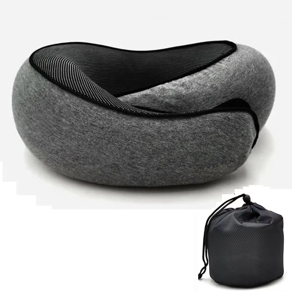 Snail Style Memory Foam Travel Neck Pillow Adjustable UShaped Support Cushion 8