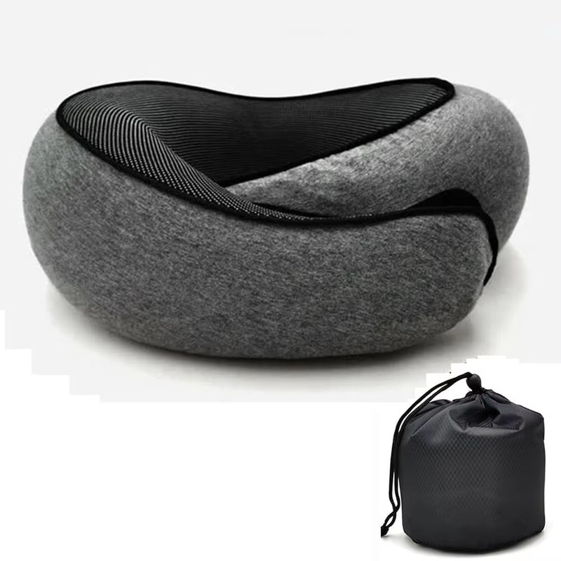 Snail Style Memory Foam Travel Neck Pillow Adjustable UShaped Support Cushion 8
