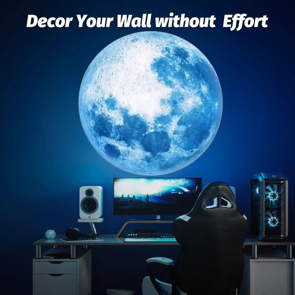 3D Moon Lamp LED Night Light Blue Planet Ambient Table Lamp 4